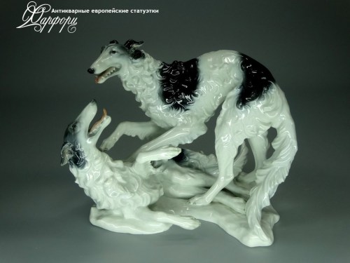 Купить фарфоровые статуэтки Rosenthal, Играющие борзые, Германия